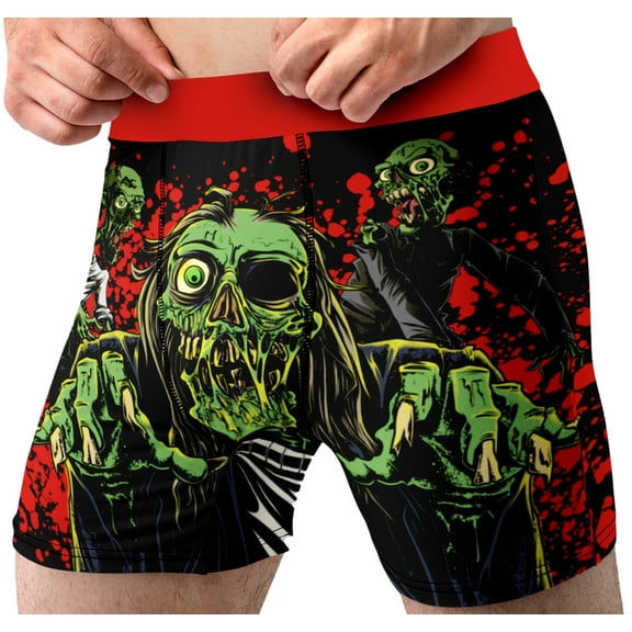 Fun Novelty Boxer Briefs for Men Zombie Themed Underwear
