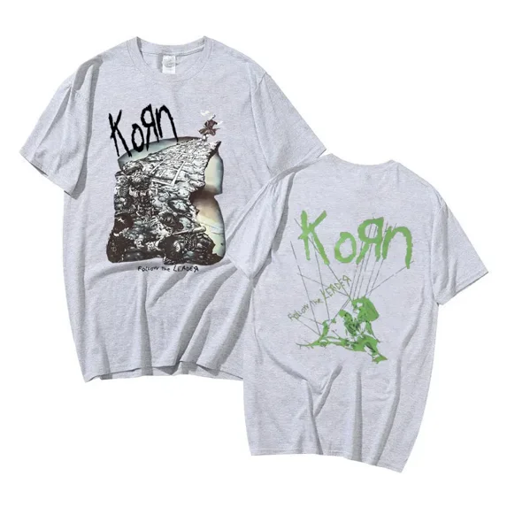 Fun Novelty Personalized Print Korn Ftl Follow The Leader Graphic T Shirt Men Women Gothic Casual Tees Male T-shirts Mens Vintage Tshirt