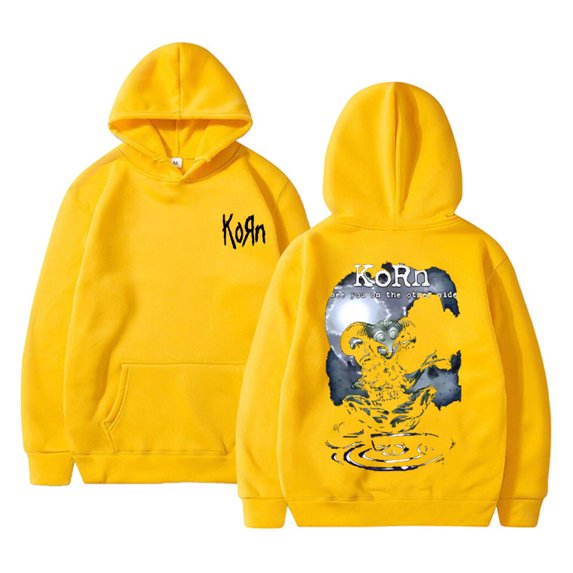 Fun Novelty Personalized Print Rock Band Korn Graphic Print Hoodies Male Vintage Gothic Sweatshirts Casual Streetwear Men Women Fleece Cotton Hoodies
