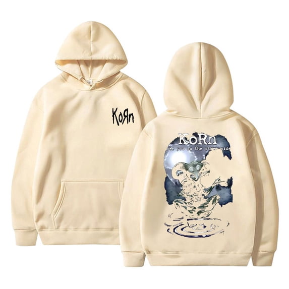 Fun Novelty Personalized Print Rock Band Korn Graphic Print Hoodies Male Vintage Gothic Sweatshirts Casual Streetwear Men Women Fleece Cotton Hoodies