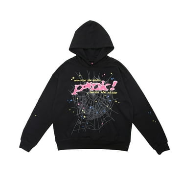 Fun Novelty Personalized Printed Spider Web Foam Letter Hoodie Loose Men's and Women's Suit Sweater Teen Hoodie