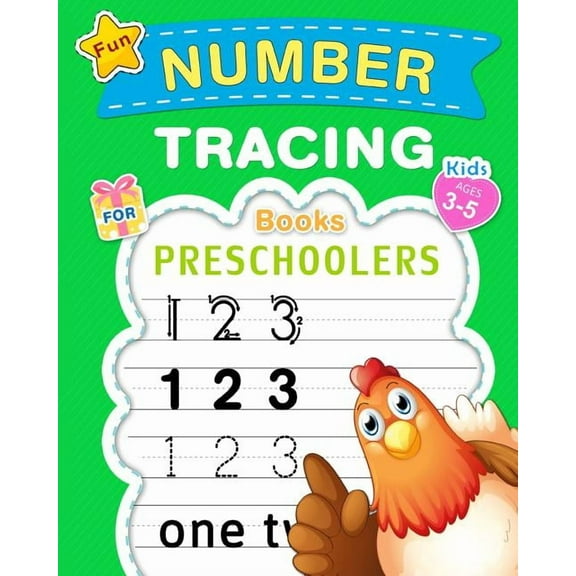 Fun Number Tracing Book for Preschoolers & Kids Ages 3-5: Count and Trace Numbers Practice (Paperback) by Kiddidthis Press