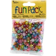 Fun Pack Acrylic Pony Beads, 1.8 oz, Assorted with Rhinestones
