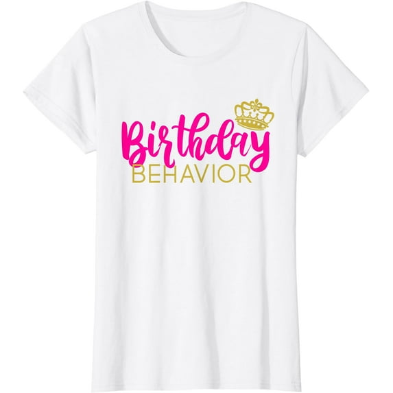 Fun Party Birthday Behavior Mom Daughter Crown T-Shirt