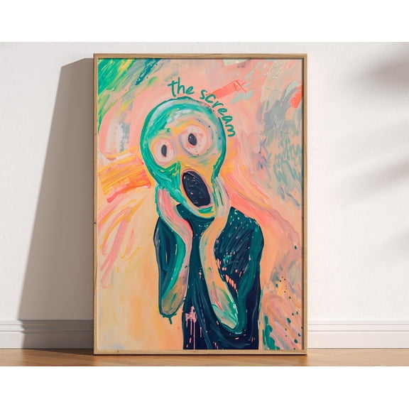 Fun Pastel Edvard Munch The Scream Altered Timeless Classic Pastel Pop Colourful Art Alter