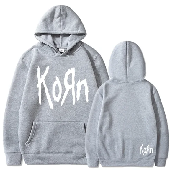 Fun Personalized Novelty Letter Print Korn Rock Hoodie Men Women Hip Hop Harajuku Hoodies Leisure High Street Sweatshirt Unisex Sweatshirts