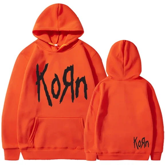 Fun Personalized Novelty Letter Print Korn Rock Hoodie Men Women Hip Hop Harajuku Hoodies Leisure High Street Sweatshirt Unisex Sweatshirts