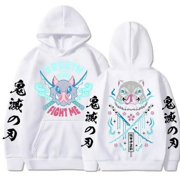 Fun Personalized Novelty Print Demon Slayer Japanese Anime Hoodie Cotton Mens Sweatshirts Harajuku Tops Kids Teen Casual Hip Hop Streetwear Clothing