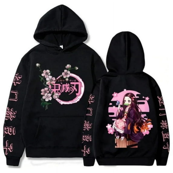Fun Personalized Novelty Print Demon Slayer Japanese Anime Hoodie Cotton Mens Sweatshirts Harajuku Tops Kids Teen Casual Hip Hop Streetwear Clothing