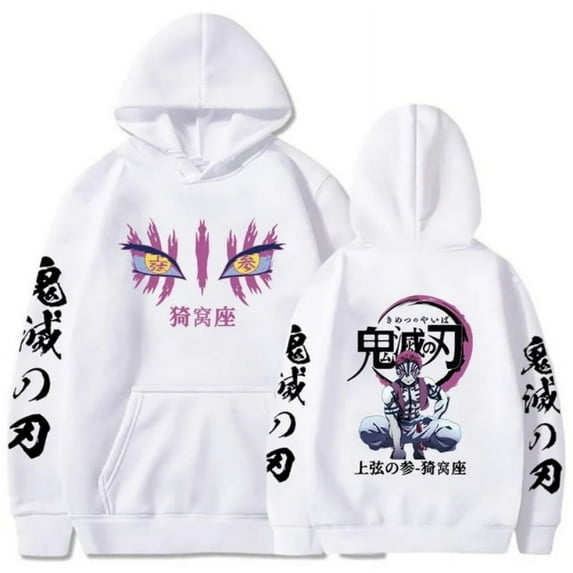 Fun Personalized Novelty Print Demon Slayer Japanese Anime Hoodie Cotton Mens Sweatshirts Harajuku Tops Kids Teen Casual Hip Hop Streetwear Clothing