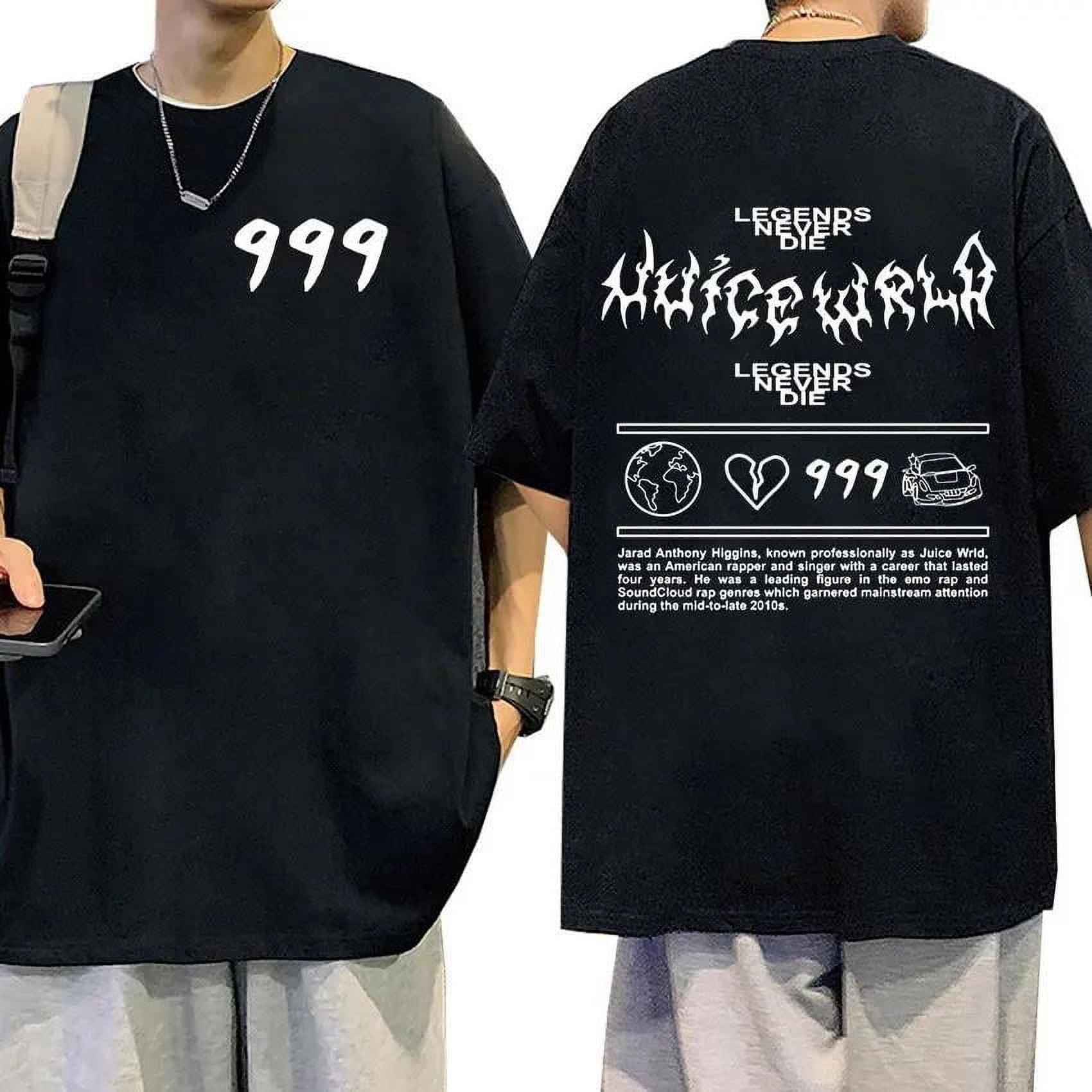 Fun Personalized Rapper JUICE WRLD Print Graphic T-Shirt Men's Hip Hop ...