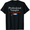 thumbnail image 1 of Fun Phlebotomist Halloween Costume Professional Vampire T-Shirt Black Medium, 1 of 4