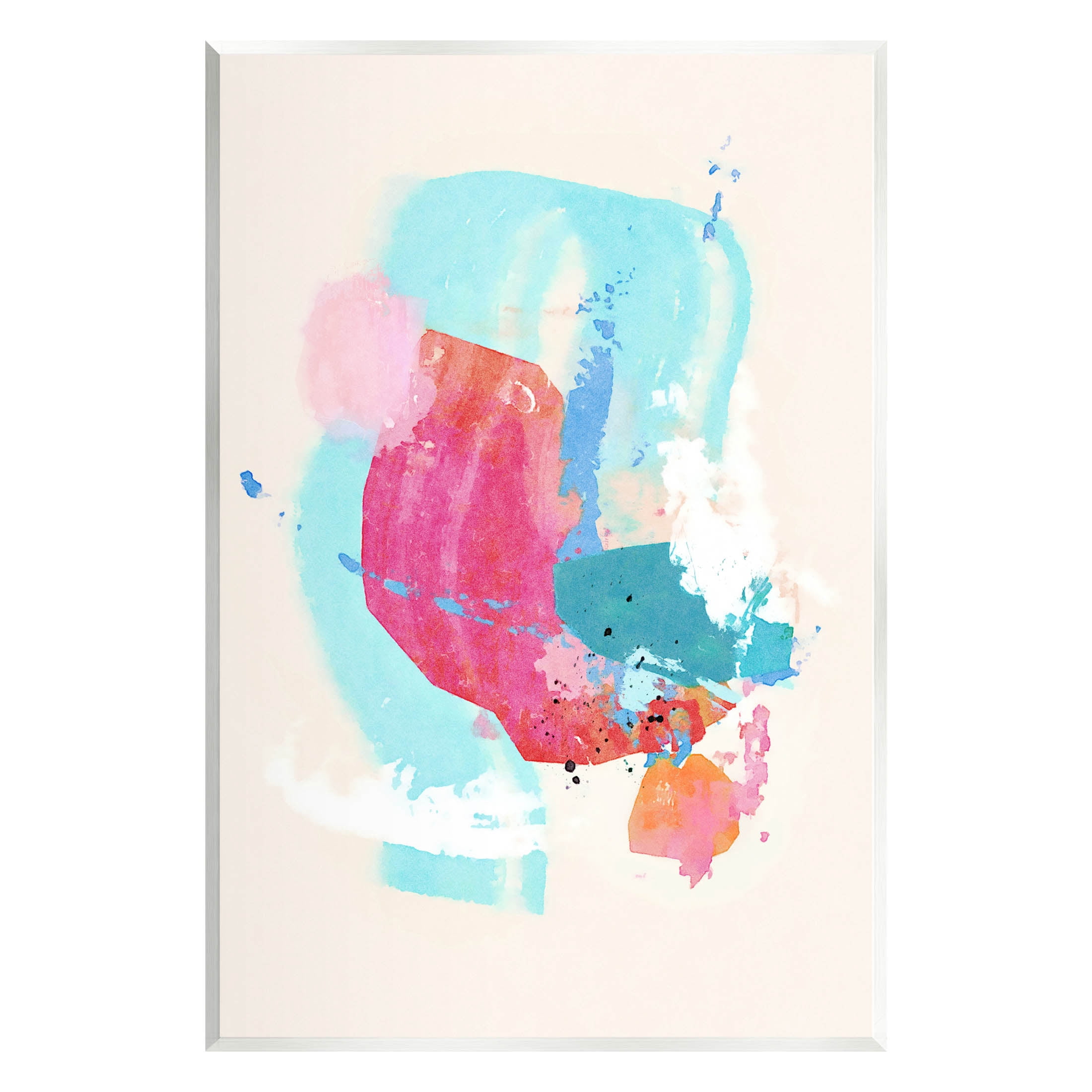 Fun Pink Abstract Strokes Abstract Graphic Art Unframed Art Print Wall Art