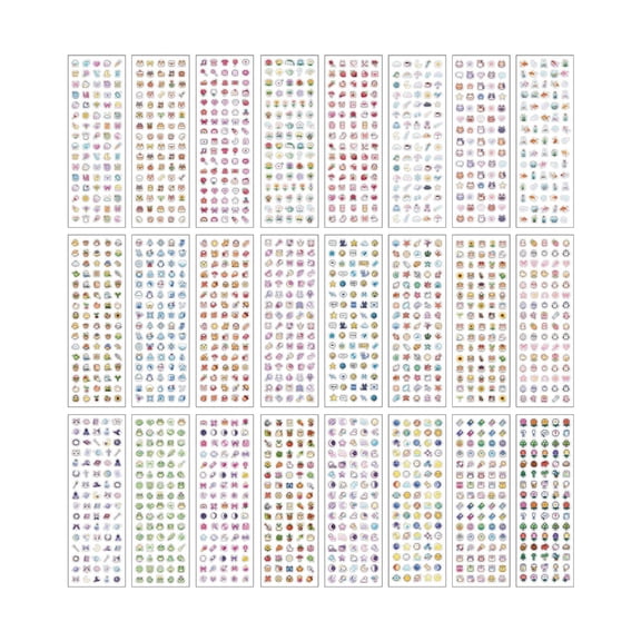 Creative Pixels Art Sticker for DIY Handmade Notebook Decoration Easy to Apply