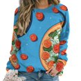 thumbnail image 1 of Fun Pizza Mom Sweatshirt For Women Long Sleeve Pullover, 1 of 7