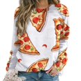 thumbnail image 1 of Fun Pizza Mom Sweatshirt For Women Long Sleeve Pullover, 1 of 7