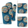 thumbnail image 1 of Fun Pizza Oven Mitt And Pot Holder Set Oven Glove for Kitchen Baking Cooking Grilling, 1 of 6