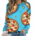 thumbnail image 1 of Fun Pizza Womens Oversized Sweatshirts Hoodies Crewneck Casual Tops Comfy FallWinter Clothes 2024, 1 of 7