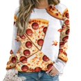 thumbnail image 1 of Fun Pizza Womens Oversized Sweatshirts Hoodies Crewneck Casual Tops Comfy FallWinter Clothes 2024, 1 of 7