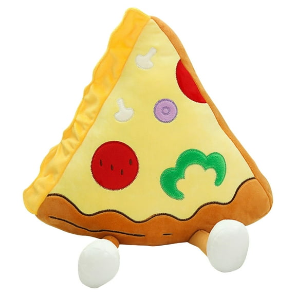 Fun Plush Pizza Pillow, Simulated Food Shape Stuffed Toy, Soft Elastic Comfortable Decor, Cute Gift For Friends, 45*35Cm Medium Size Plushie