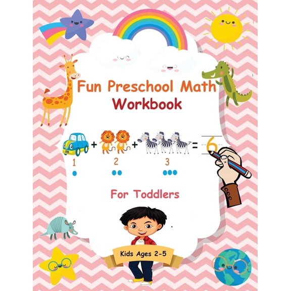 Fun Preschool Math Workbook For Toddlers: The Perfect Beginner Math Learning Book with Number Tracing, Counting, Colorin, (Paperback)