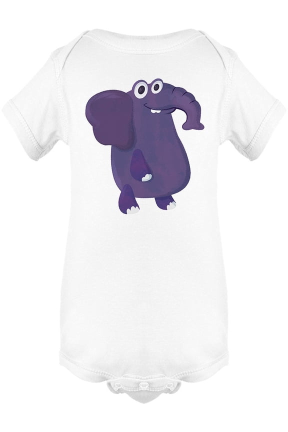 Fun Purple Elephant Bodysuit Infant -Image by Shutterstock, 6 Months