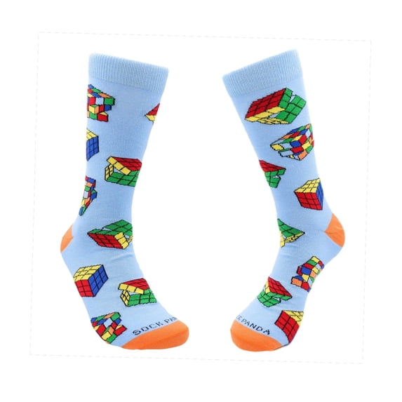 Fun Puzzle Cube Socks from the Sock Panda (Adult Large - Men's Shoe Sizes 8-12)