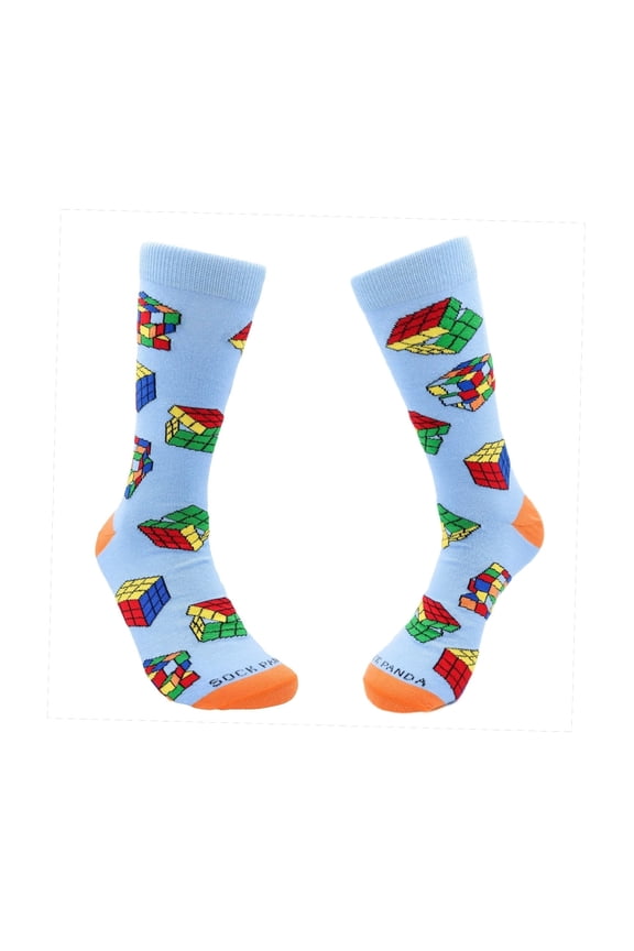 Fun Puzzle Cube Socks from the Sock Panda (Adult Large - Men's Shoe Sizes 8-12)