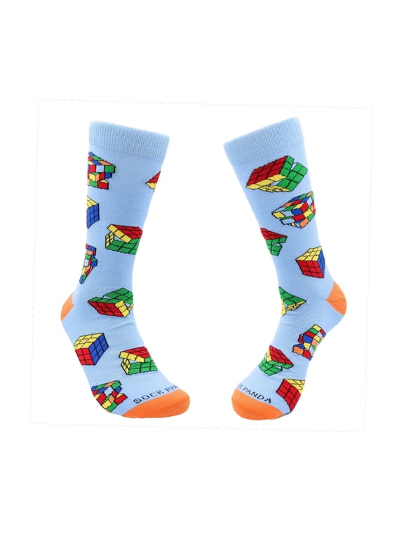 Fun Puzzle Cube Socks from the Sock Panda (Adult Large - Men's Shoe Sizes 8-12)