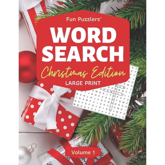 Fun Puzzlers Large Print Word Search Boo Word Search: Christmas Edition Volume 1: 8.5" x 11" Large Print, Book 2, (Paperback)