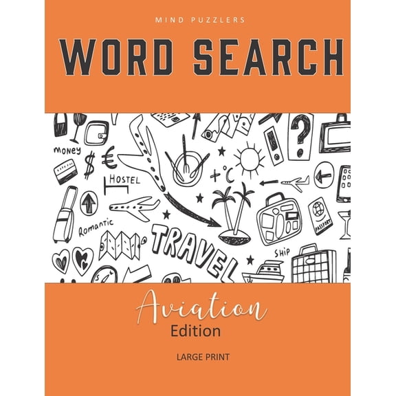 Fun Puzzles for Adults Word Search: Aviation Themed Puzzle Book Large Print Puzzles for Adults, Book 4, (Paperback)