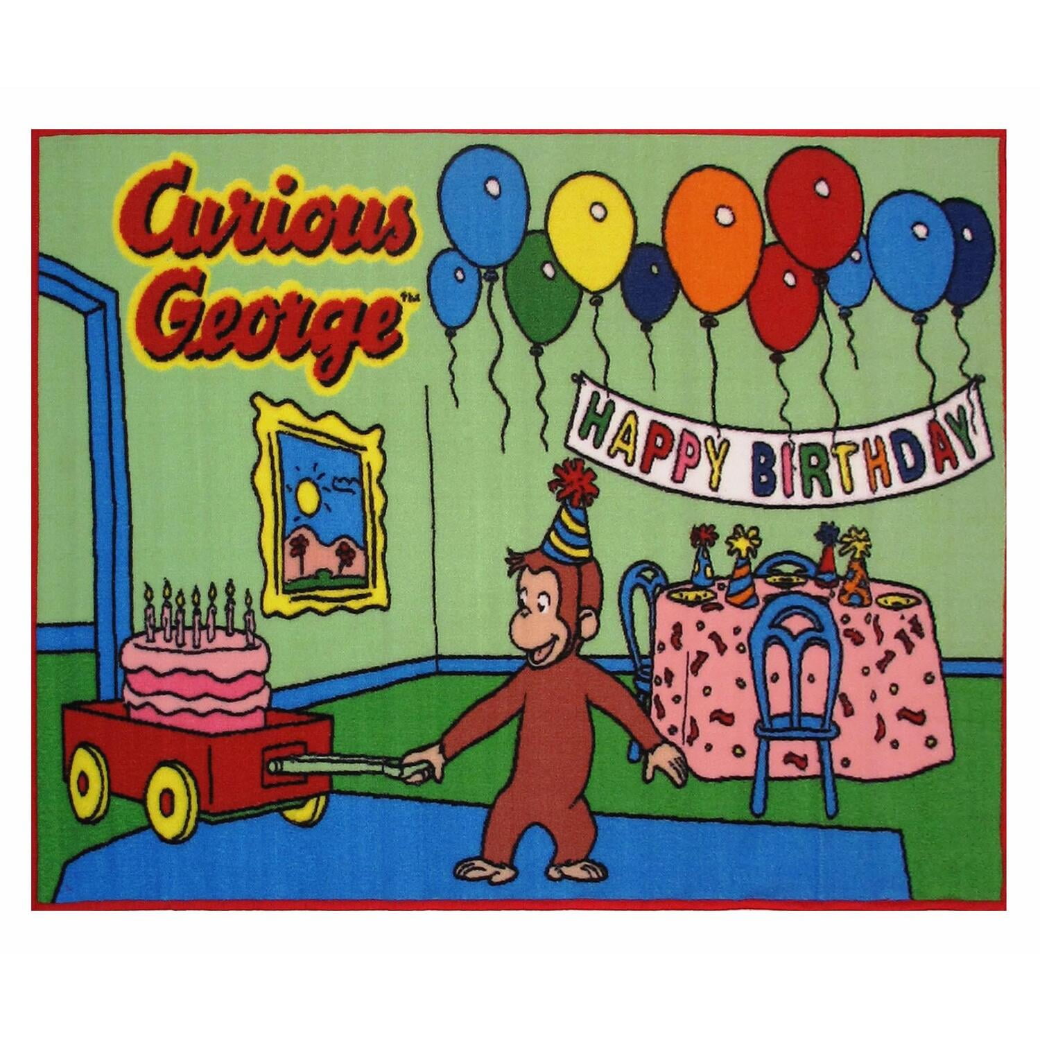 Fun Rugs Curious George Collection Birthday Area Rug-Size:19