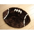 thumbnail image 1 of Fun Rugs Football Hand Crafted Brown Round 2.5x2.5 Sheepskin, 1 of 1
