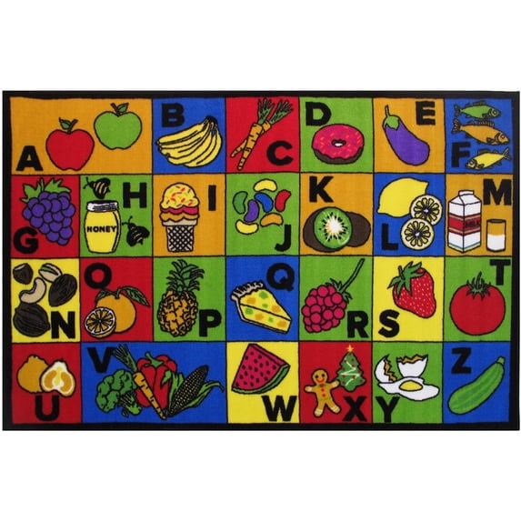 Fun Rugs Fun Time ABC Food Kids Rugs 39" x 58" Rug