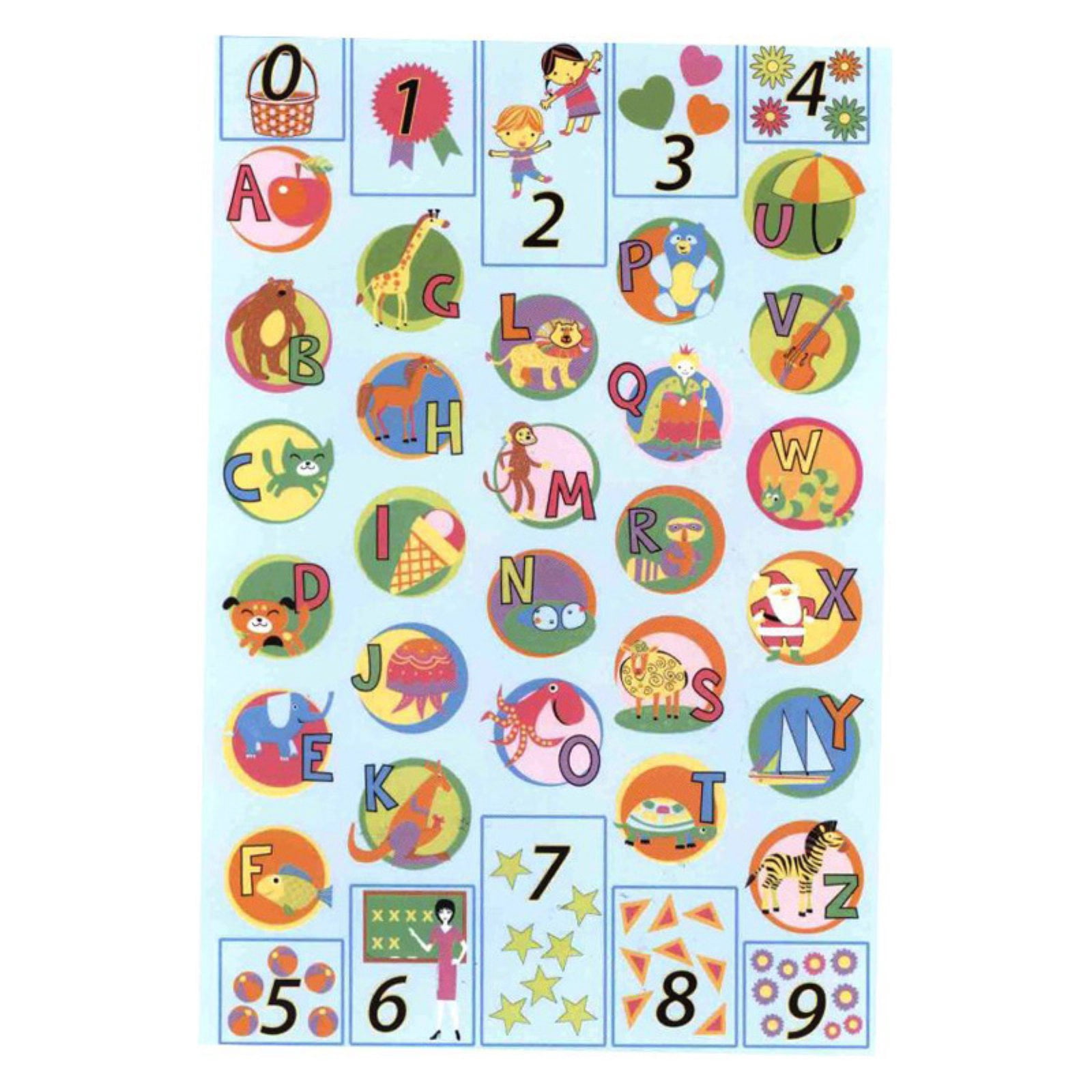 Fum Rug Fun Rugs Fun Time Area Rug FT-514 Now I Know My Abc's Multi-Color 1' 7 ...