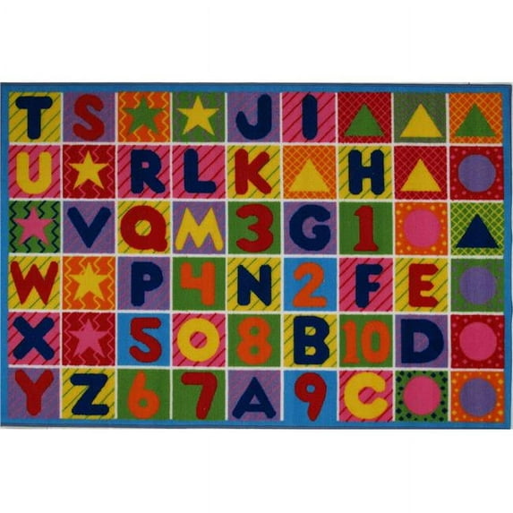 LA Rug Numbers & Letters Rug 51"x78"