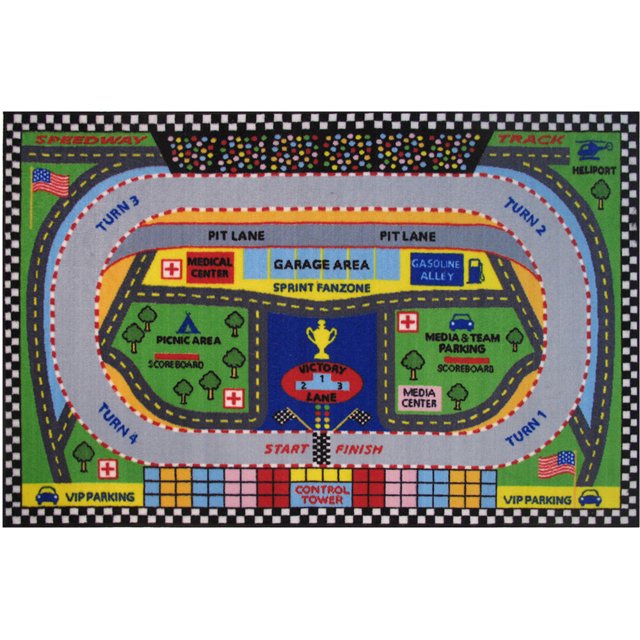 Fun Rugs Fun Time Collection Speedway Area RugSize39" x 58"