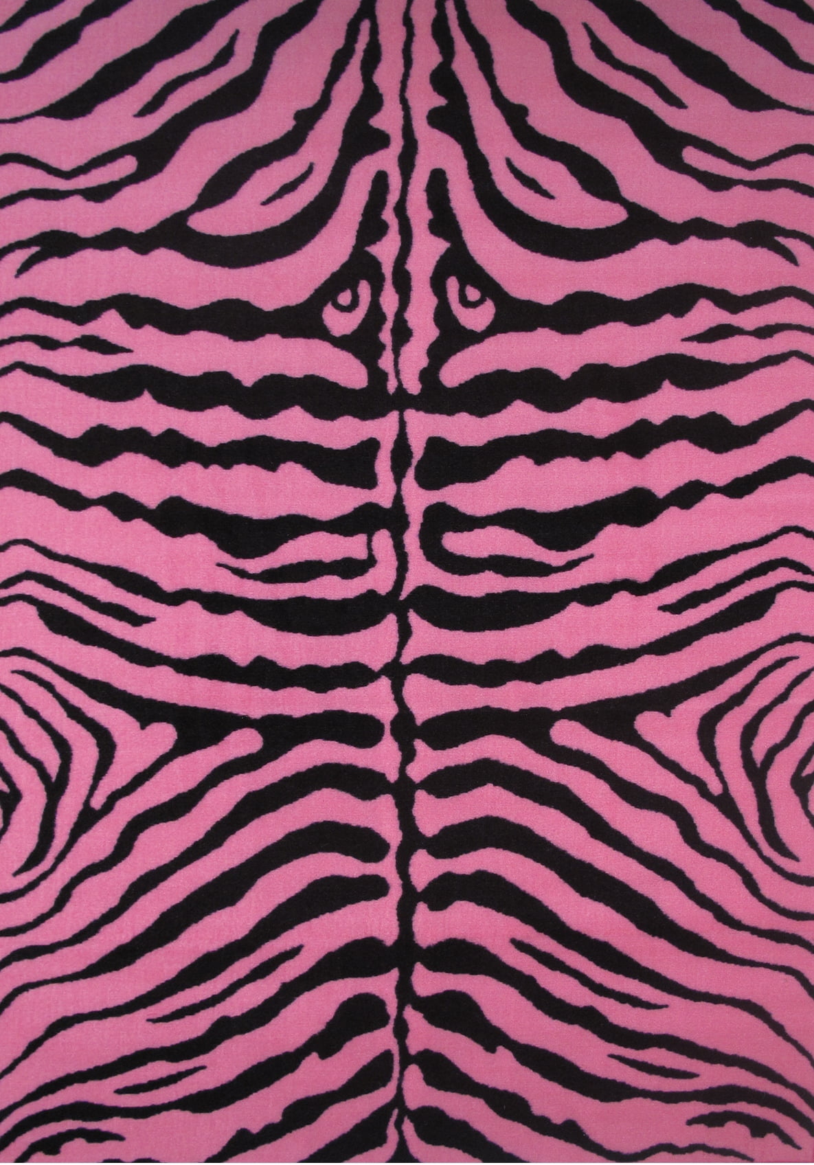 Pink Zebra Shape Rug Fun Rugs Fun Time Collection Zebra Skin-Pink Area Rug-Size:51