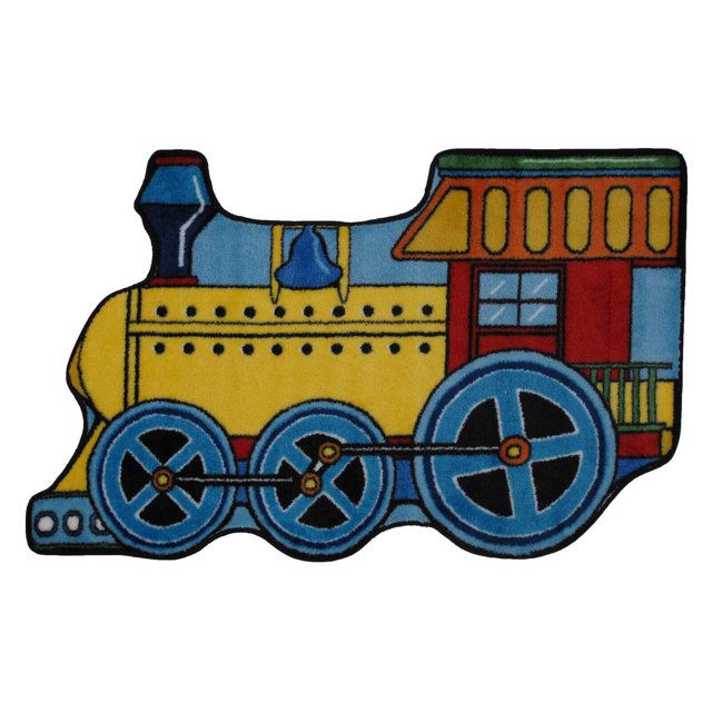 Fun Rugs Fun Time Shape FTS133 Train Area Rug Multicolor