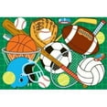 thumbnail image 1 of Fun Time Nylon 19"x29" Let's Play-Green Area Rug in Multi-Color, 1 of 2