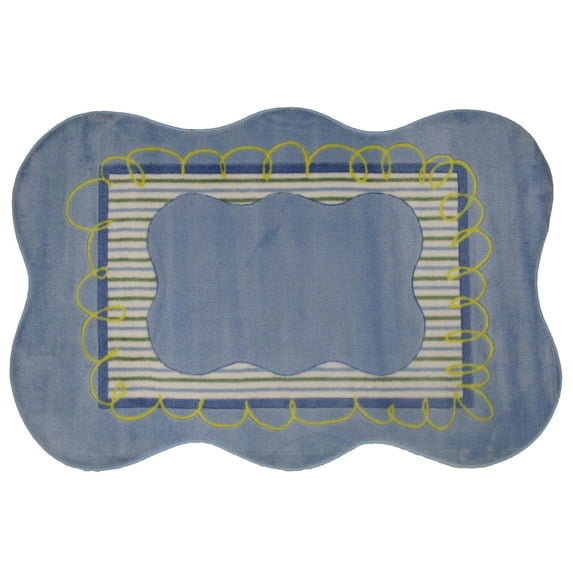 Fun Rugs Supreme Collection Boys Scalloped Area Rug-Size:39" x 58"