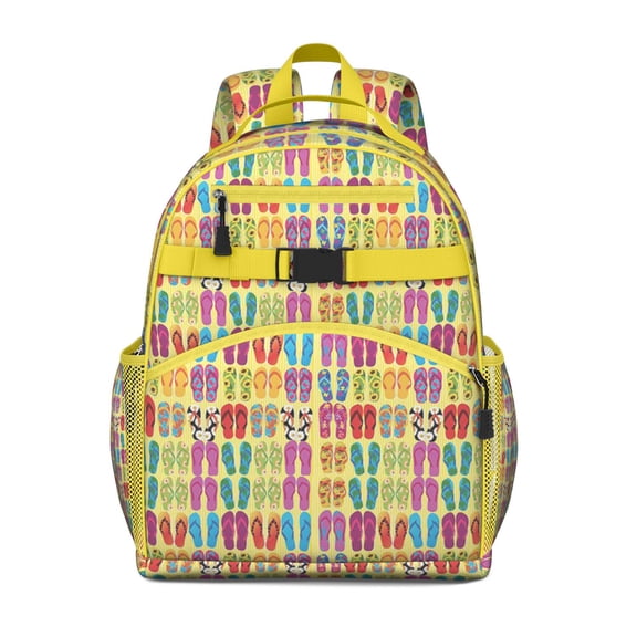 Fun School Backpack Adjustable Padded Straps Chest Strap Water-Resistant Bookbag For Elementary Students