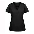 thumbnail image 1 of Fun Scrub Tops for Women, Wrinkle-Resistant Healthcare Attire Compression Socks Compatible Scrubs Clinical Workwear All-Day Comfort Nurse Appreciation Week Gifts Medical Black L, 1 of 4