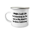 thumbnail image 1 of Fun Sea Glass Collecting Gifts, I Might Look Like I'm Listening to You but in My Head I'm Sea, Sarcasm 12oz Camper Mug For Friends From, 1 of 2