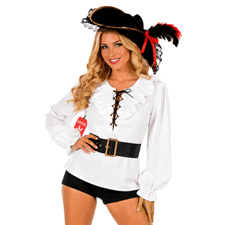 White Costume Pirate Dress for Parties