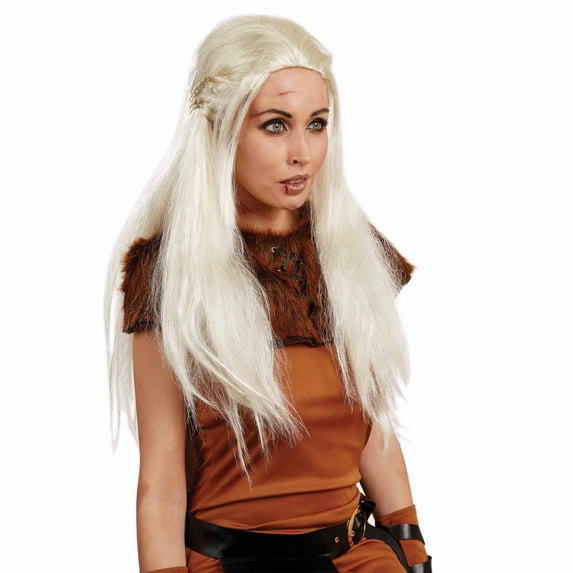 Fun Shack Blonde Medieval Wig Womens Halloween Costume For Accessory Yellow One Size