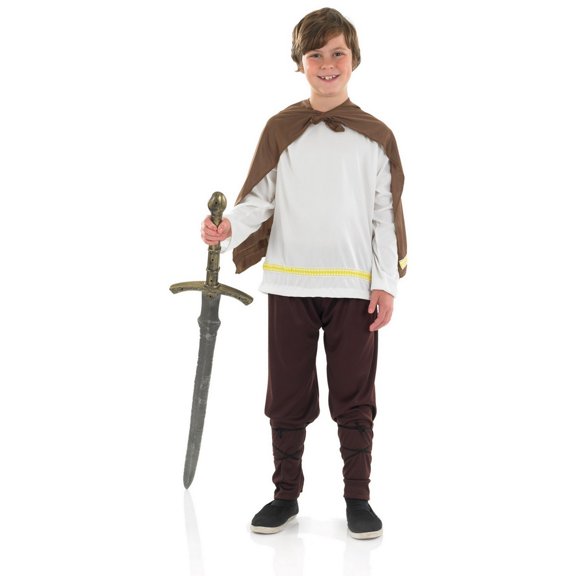 Fun Shack Boys Viking Costume Kids Norse Warrior Historical Medieval Book Week Halloween Brown XL