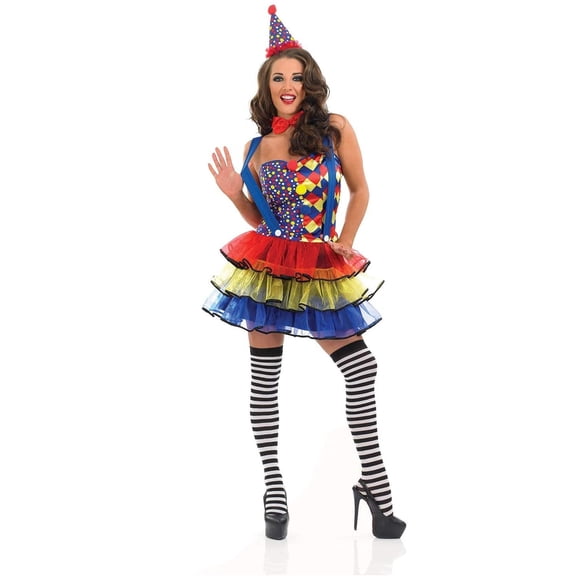 Fun Shack Clown Womens Halloween Costume For Womens Blue 3X-Large