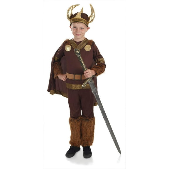 Fun Shack Deluxe Viking Boys Halloween Costume For Boys Brown Medium