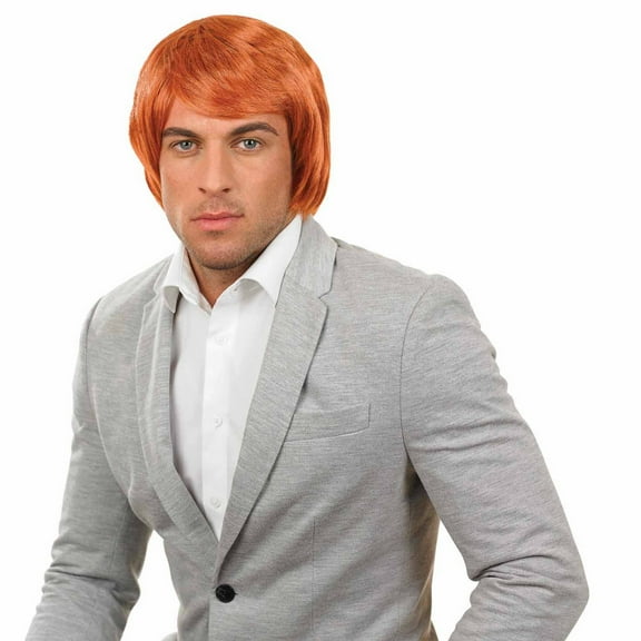 Fun Shack Ginger Boy Band Wig Halloween Costume For Accessory Orange One Size